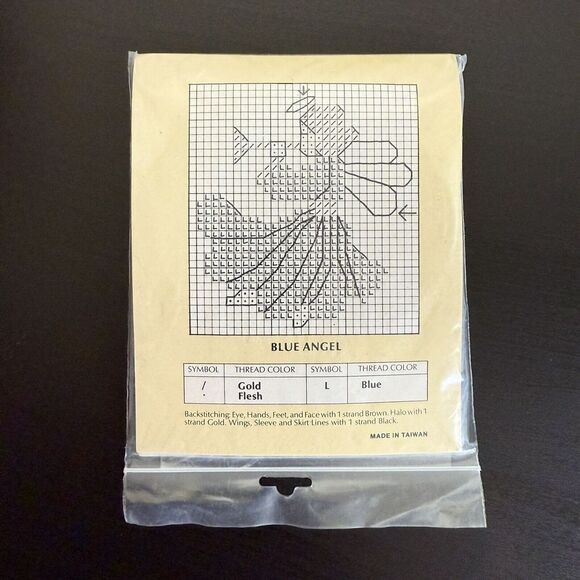 Vintage Lot of 5 Traditions Cross Stitch Christmas Ornament Kits Angel Train New - Picture 7 of 11